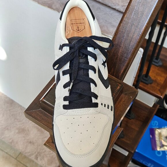 NWOT Converse Men's AS-1 Pro Leather/Suede Sneakers, White/Black, Sz 12 - Picture 10 of 16